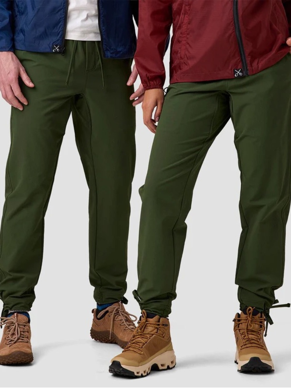 Coalatree Trailhead Adventure Pants Olive Green Ripstop Drawstring Hiking M Reg